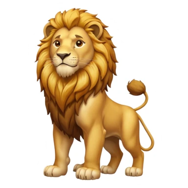 High resolution of a full body lion sticker