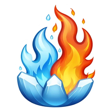 hot and cold contrast sticker