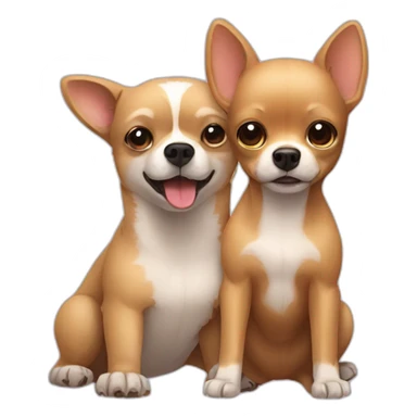 Bear and a Chihuahua sticker