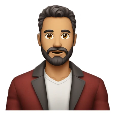 Hombre pelirrojo con pecas y vestido casualmente y con barba roja  sticker