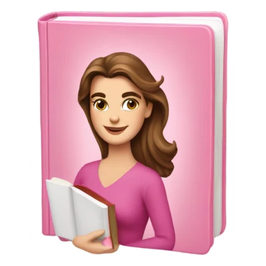 brooke shields holding pink book sticker