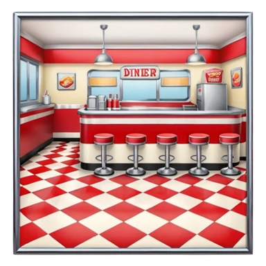 route 66 american diner sticker