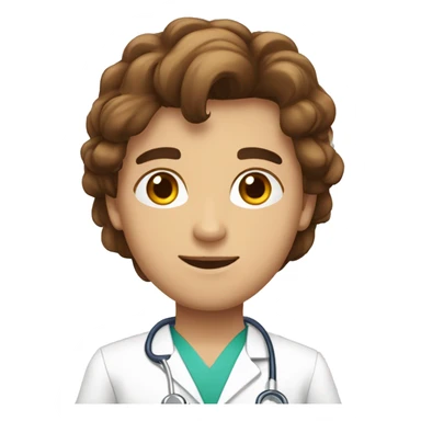 medico blanco joven con pelo marron lacio sticker