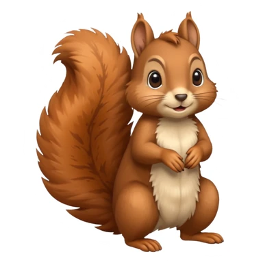 Cute squarrel full body with legs and all sticker