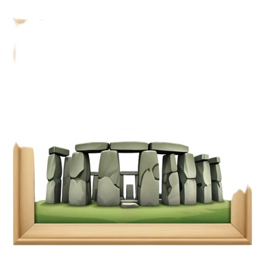 Stonehenge Landmark Emoji – Showing the prehistoric stone circle with a natural sky backdrop. sticker