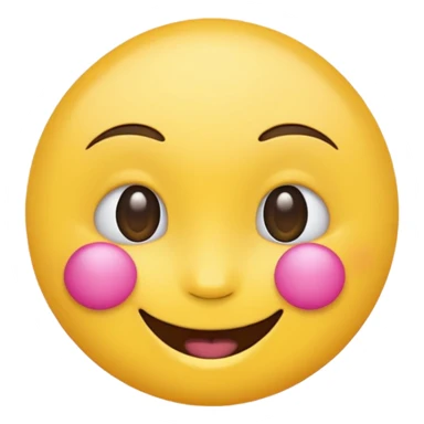 Generic Yellow emoji with pink under eye patches sticker
