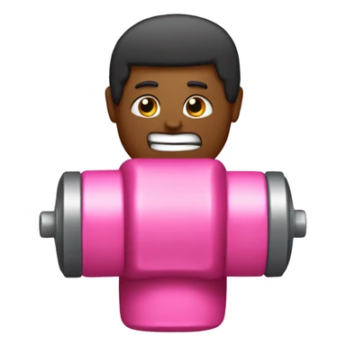 Pink dumbbel  sticker