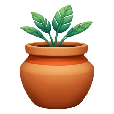 Painted Clay Pot sticker