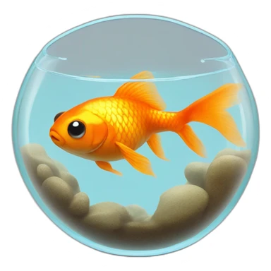 Goldfish in a bowl that says "Blub" sticker