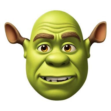 Shrek with steam coming out of ears sticker