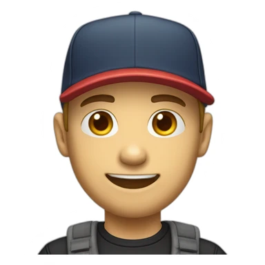 squeezie avec une casquette sticker