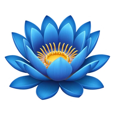 Blue lotus emoji sticker