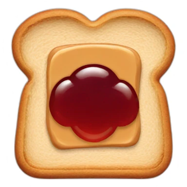 A toast with peanut butter and jam sticker