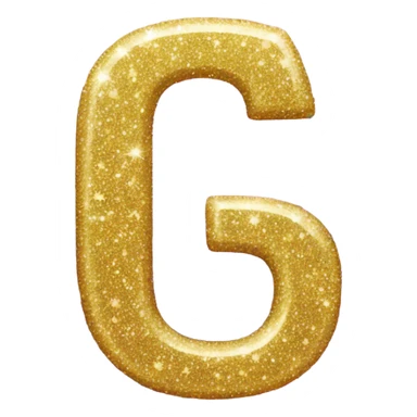 Glitter letter G sticker