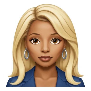 Mary J Blige with long blonde hair sticker