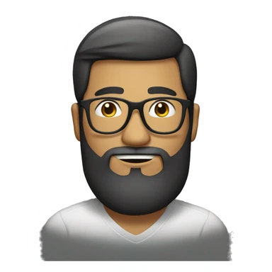 filipino man with beard and glasses sticker
