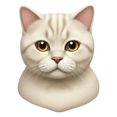 Cream British shorthair cat sticker