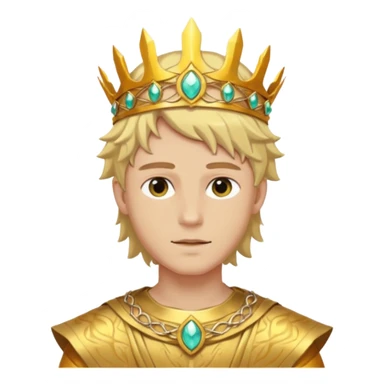 Sun Prince – sun circlet + gold tunic,Golden Princes. sticker