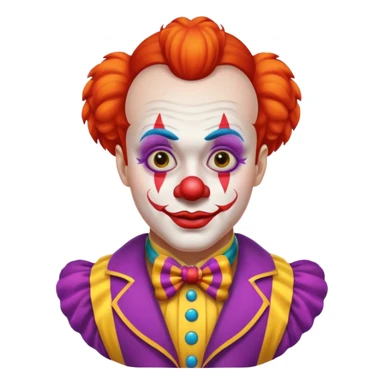 circus clown full body sticker