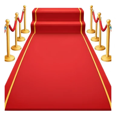 Minimalist emoji-style sticker of a blood-red carpet shaped like a thick trail or drop, flat vector design, no shadows. sticker