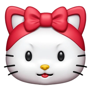 Hello Kitty cabeza rojo sticker