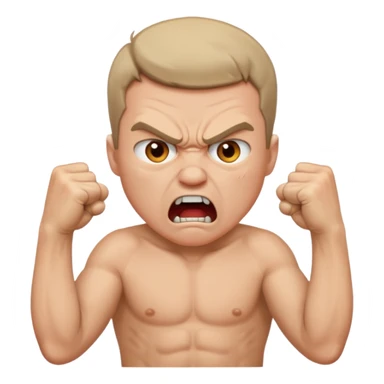 angry shouting man sticker