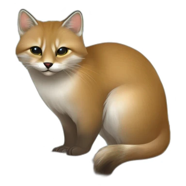Chat sur une loutre sticker