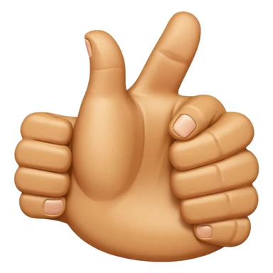 A side ways thumbs up sticker