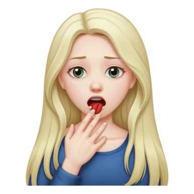 Girl choking herself  sticker