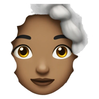 A chill girl with black hair sticker