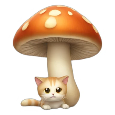 Mushroom cat sticker