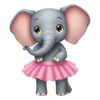 Un elephant en tutu sticker