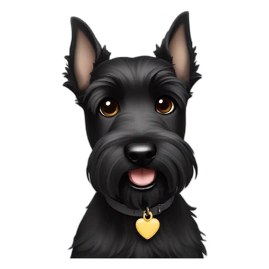 Puppy Scottish terrier black eyes black sticker