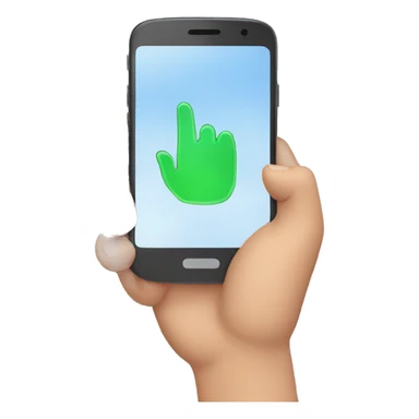 una mano con un celular sticker