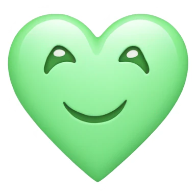 Pastel green heart sticker