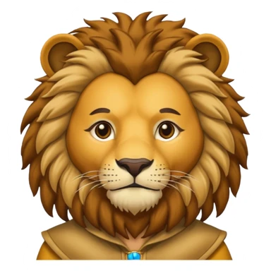man in lion  costume  sticker