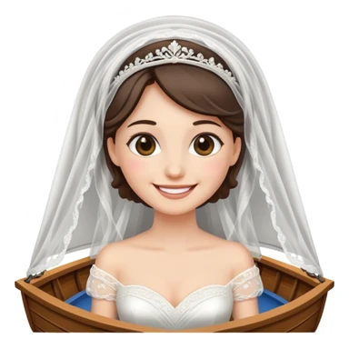 Bride on boat  sticker