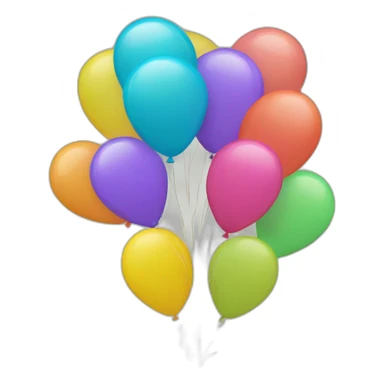several colored balloons sticker