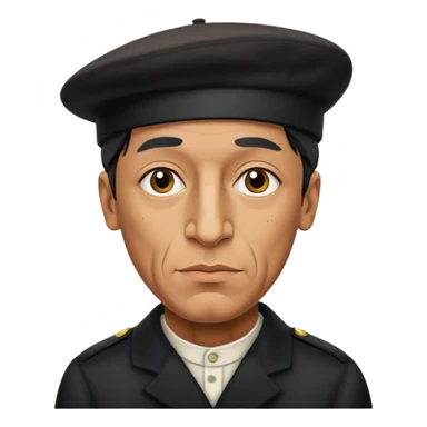 Pablo Picasso wear black berret hat sticker