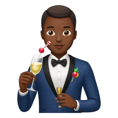 Sexy black man hold a bottle and a lollipop sticker