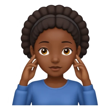 👧🏾👂🏾🤏🏾 sticker