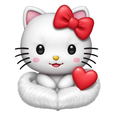 hellokitty with heart sticker