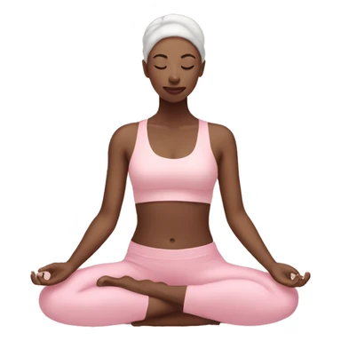 Pastel pink yoga sticker