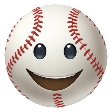 Smiling Baseball Ball sticker