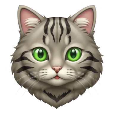 Grey tabby cat sticker