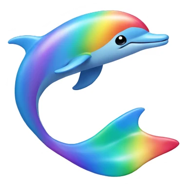 rainbow dolphin sticker