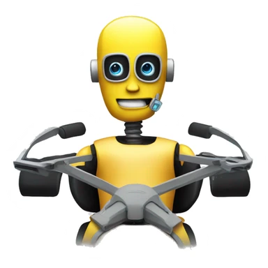 crash dummy in robot car sticker