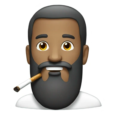 Man beard smoking  sticker