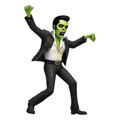 elvis zombie dancing sticker