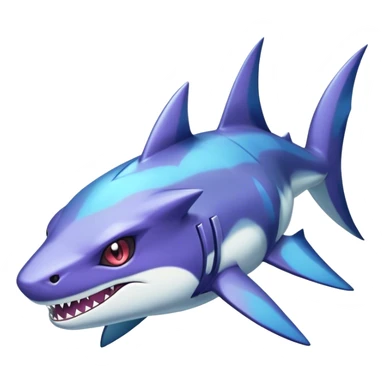 Shiny Dark Sharpedo-Haunter-Nidorino-fusion-hybrid full body sticker